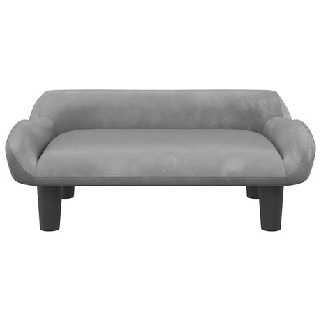 Vidaxl Dog Basket 70x40x24 cm Gris clair en velours