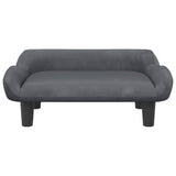 Vidaxxl lit pour chien 70x40x24 cm velours gris foncé