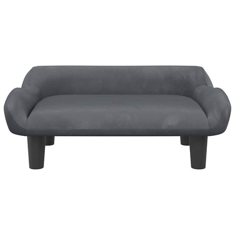 Vidaxxl lit pour chien 70x40x24 cm velours gris foncé