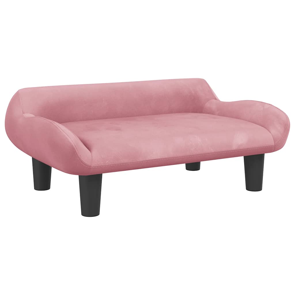 VidaXL lit pour chien 70x40x24 cm velours rose