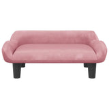 VidaXL lit pour chien 70x40x24 cm velours rose