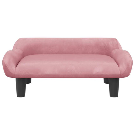 VidaXL lit pour chien 70x40x24 cm velours rose