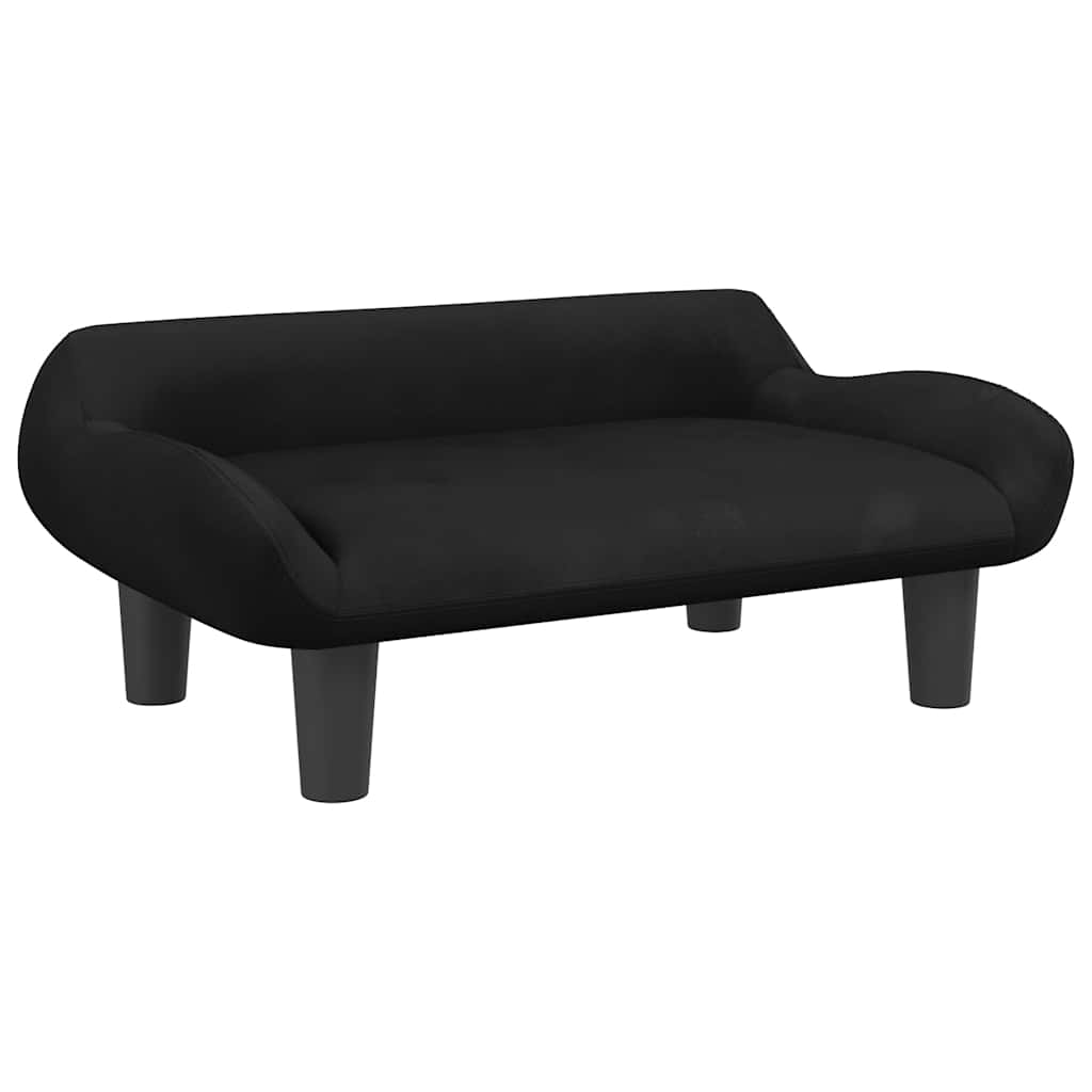 Vidaxxl lit pour chien 70x40x24 cm velours noir