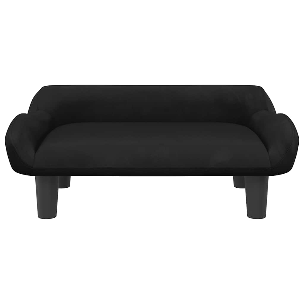 Vidaxxl lit pour chien 70x40x24 cm velours noir