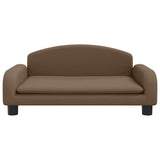 VidaXL lit pour chien 70x45x30 cm tissu marron