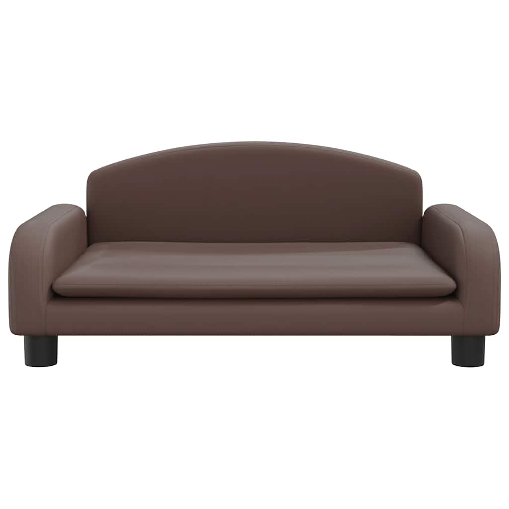 Vidaxxl lit pour chien 70x45x30 cm cuir artificiel marron