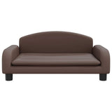 Vidaxxl lit pour chien 70x45x30 cm cuir artificiel marron