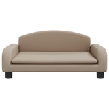 Vidaxxl lit pour chien 70x45x30 cm cuir artificiel couleur cappuccino