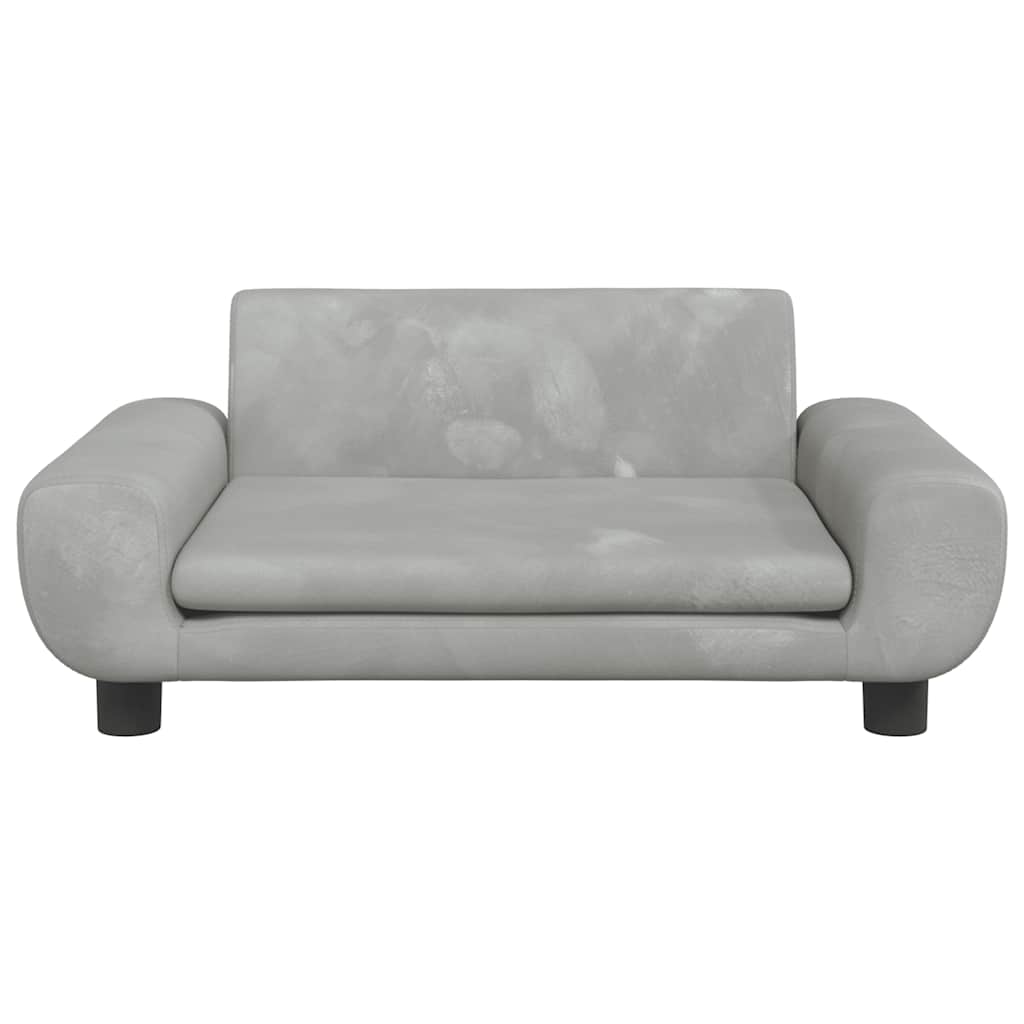 Vidaxl Dog Basket 70x45x33 cm en velours gris clair