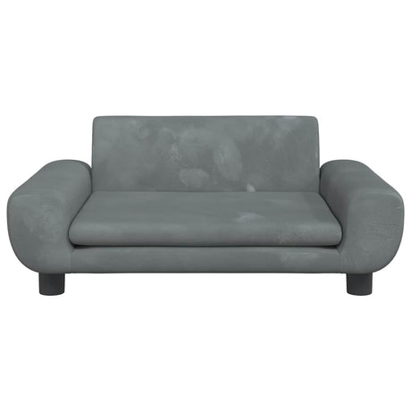 Vidaxl Dog Basket 70x45x33 cm en velours gris foncé