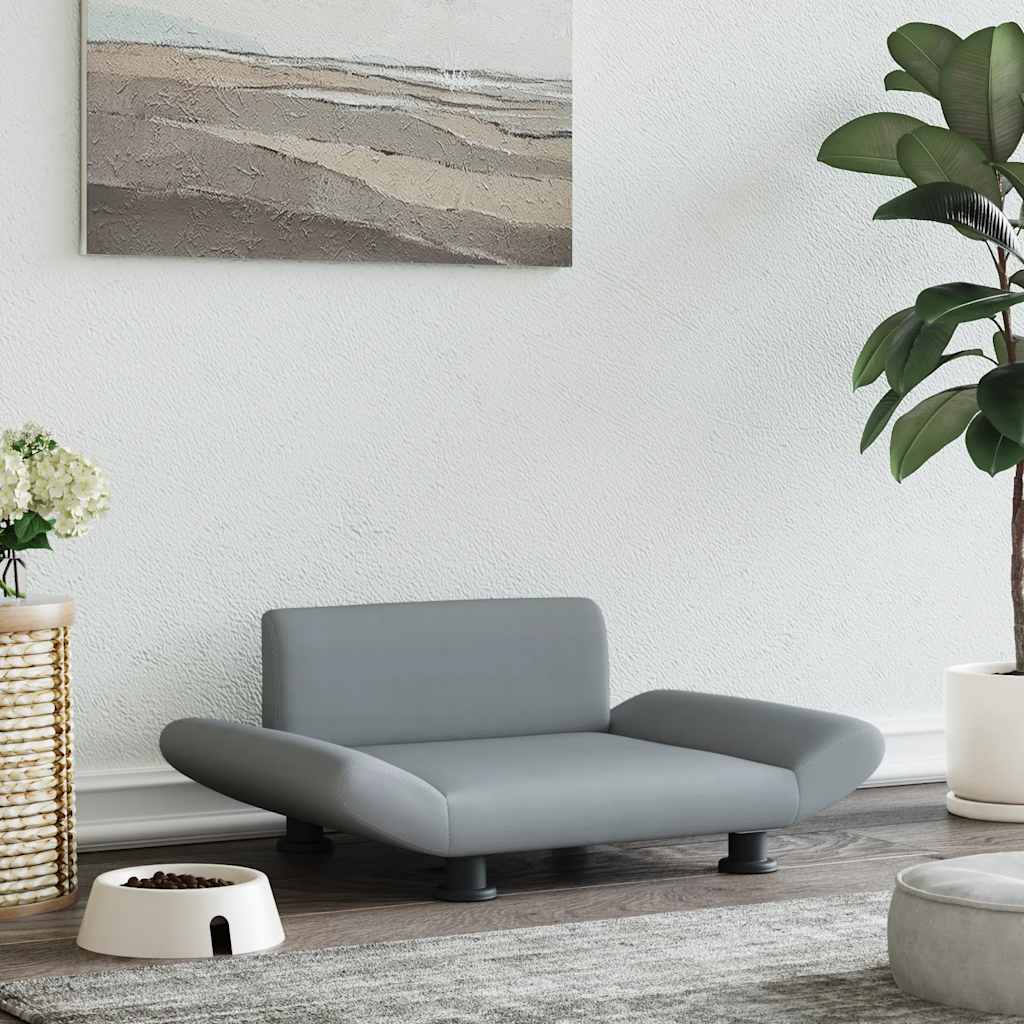 Vidaxxl lit pour chien 70x45x28 cm tissu gris clair