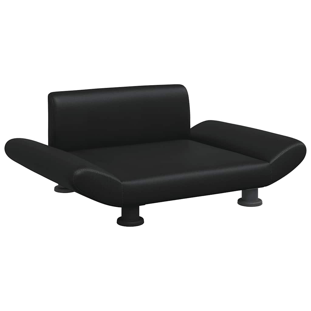 Vidaxxl lit pour chien 70x45x28 cm cuir artificiel noir