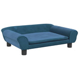 Vidaxxl lit pour chien 70x48x22 cm velours bleu