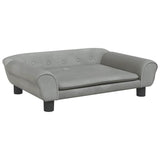 Vidaxl Dog Basket 70x48x22 cm Gris clair en velours