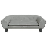 Vidaxl Dog Basket 70x48x22 cm Gris clair en velours