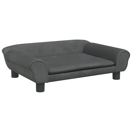Vidaxxl lit pour chien 70x48x22 cm velours gris foncé