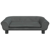 Vidaxxl lit pour chien 70x48x22 cm velours gris foncé