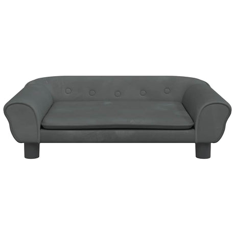 Vidaxxl lit pour chien 70x48x22 cm velours gris foncé
