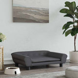 Vidaxxl lit pour chien 70x48x22 cm velours gris foncé