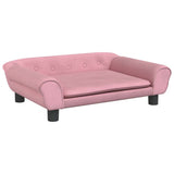 VidaXL lit pour chien 70x48x22 cm velours rose