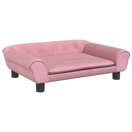 VidaXL lit pour chien 70x48x22 cm velours rose