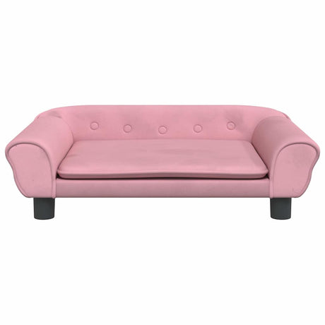 VidaXL lit pour chien 70x48x22 cm velours rose