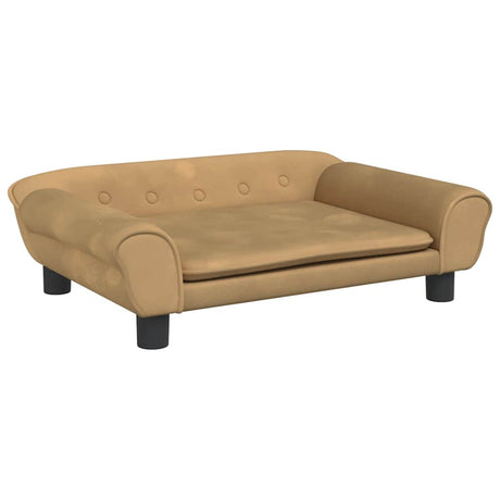Vidaxxl lit pour chien 70x48x22 cm velours marron