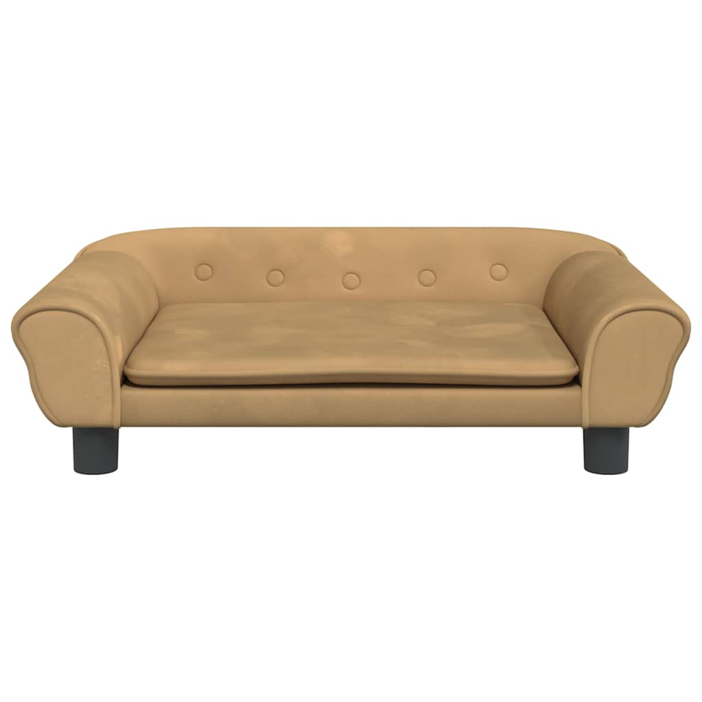 Vidaxxl lit pour chien 70x48x22 cm velours marron