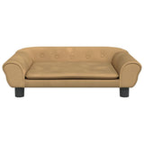 Vidaxxl lit pour chien 70x48x22 cm velours marron