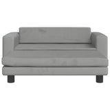 Vidaxl Dog Ceste con estensione 100x50x30 cm Velvet Grigio chiaro