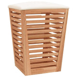 Tabouret de salle de bain vidaxl 40.5x40.5x56 cm en bois de noyer massif