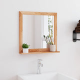 Miroir mural Vidaxl 55x55 cm en bois de noyer massif