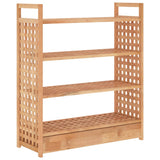 Rack à chaussures Vidaxl avec tiroir 70x27x81 cm en bois de noyer massif