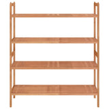 Racks de chaussures Vidaxl 2 PCS 69x27x41 cm Bois de noyer massif