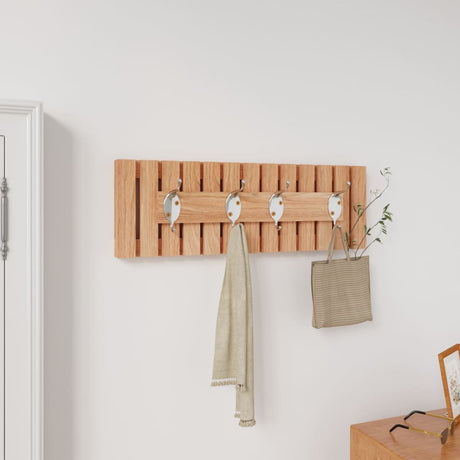 Rack de manteau mural Vidaxl 42x8,5x14 cm en bois de noyer massif