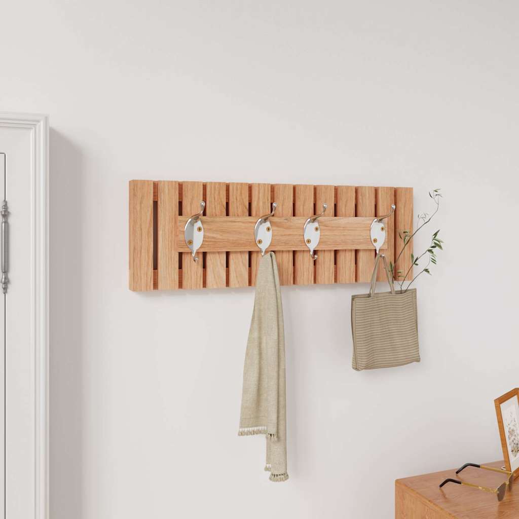 Rack de manteau mural Vidaxl 42x8,5x14 cm en bois de noyer massif