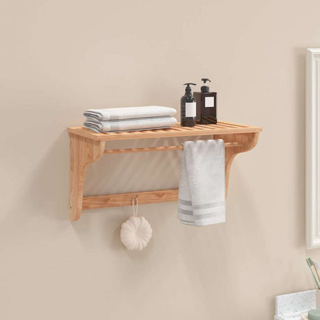 Rack de serviette Vidaxl 60x30x35 cm en bois de noyer massif