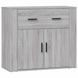 Vidaxl dressoir 80x33x70 cm bewerkt hout grijs sonoma eikenkleurig