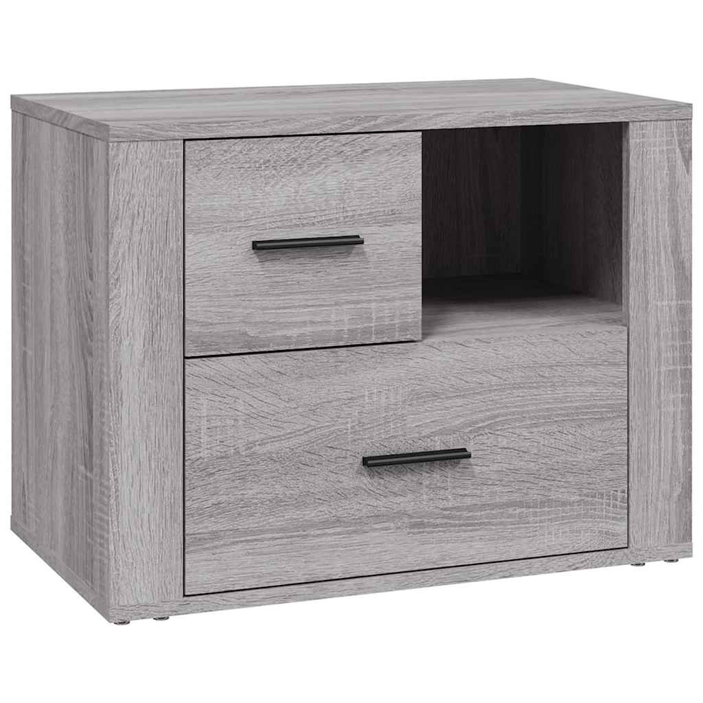 Vidaxl nachtkastje 60x36x45 cm bewerkt hout grijs sonoma eikenkleurig