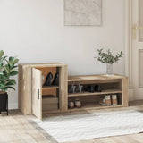 Armoire à chaussures vidaxl 130x35x54 cm en bois de bois de chêne sonoma coloré