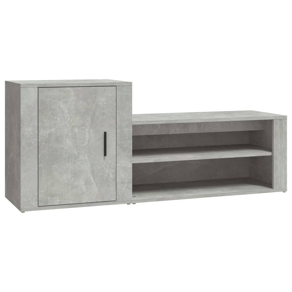 Armoire à chaussures Vidaxl 130x35x54 cm Prix de béton en bois transformé
