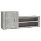 Armoire à chaussures Vidaxl 130x35x54 cm Prix de béton en bois transformé