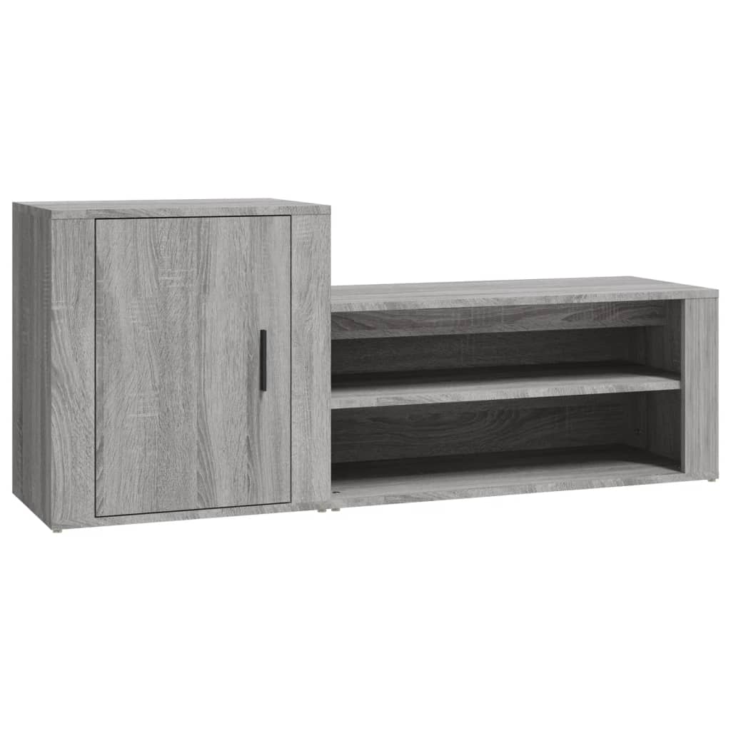 Vidaxl schoenenkast 130x35x54 cm bewerkt hout grijs sonoma