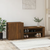 Armoire à chaussures Vidaxl 130x35x54 cm Couleur de chêne brun coupé en bois coupé