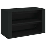 Rack à chaussures Vidaxl 75x35x45 cm Black transformé en noir
