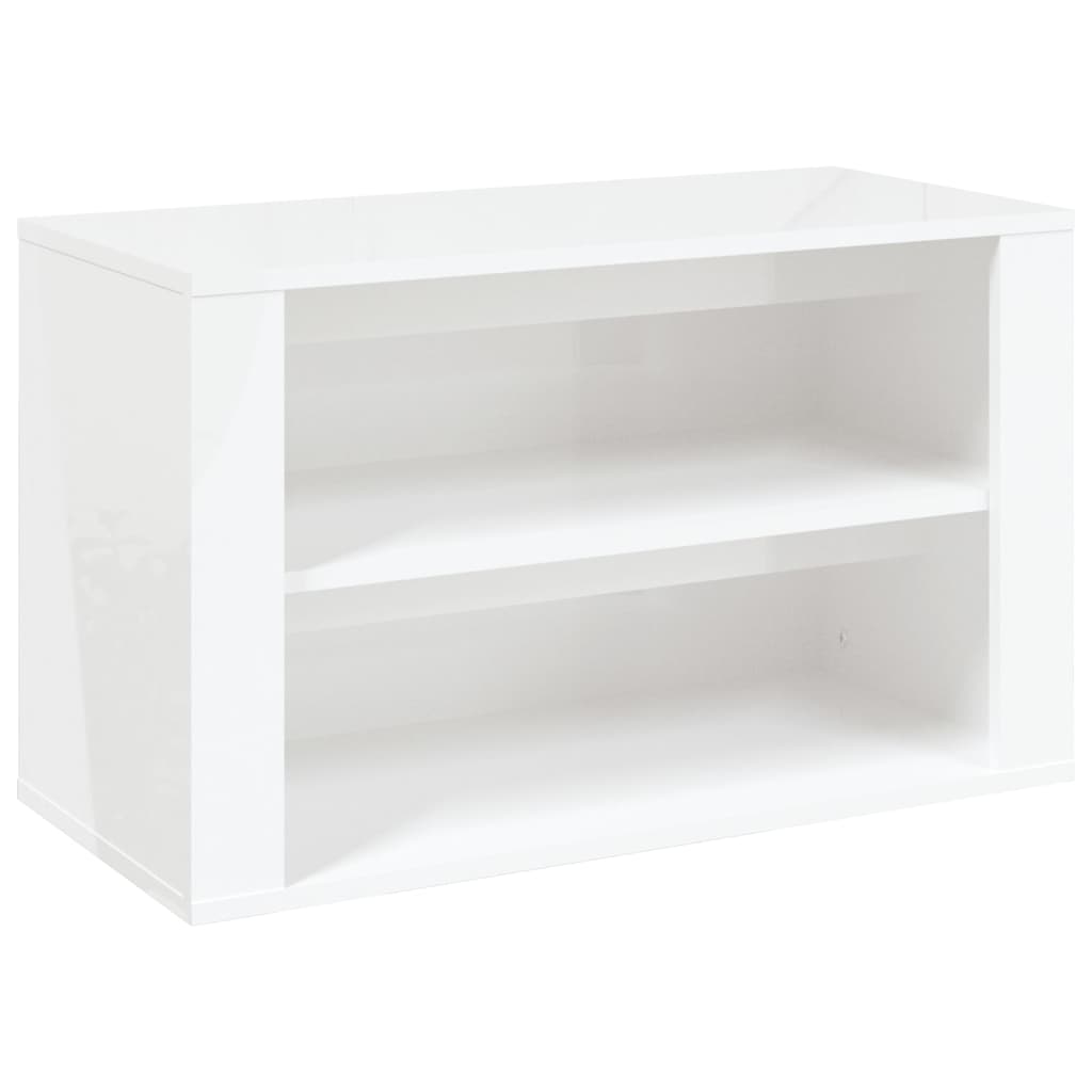 VidaXL shoe rack 75x35x45 cm processed wood high gloss white