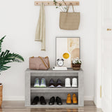 Armoire à chaussures Vidaxl 75x35x45 cm Betongrij en bois transformé