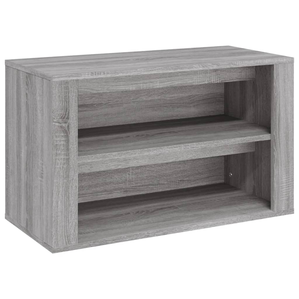 Vidaxl Shoe Rack 75x35x45 CM Propiedad de madera gris de Oak Color