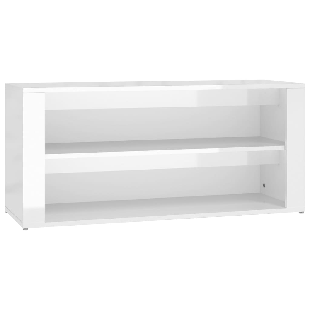 Schermo per scarpe Vidaxl 100x35x45 cm Bianco di legno trasformato in legno