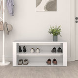 Schermo per scarpe Vidaxl 100x35x45 cm Bianco di legno trasformato in legno